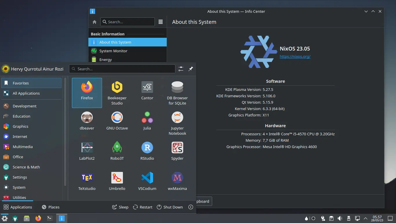 NixOS dengan KDE
